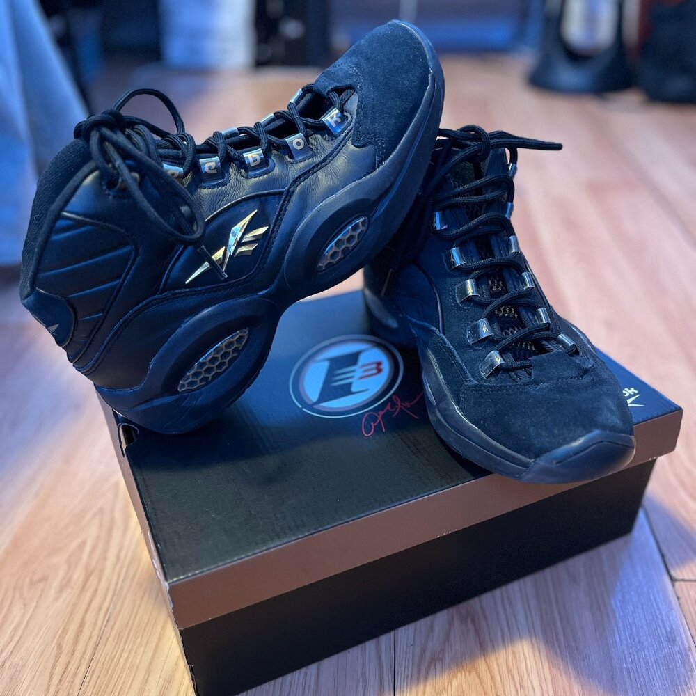 Reebok Question Mid Black and Gold